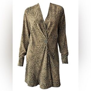 Rag and Bone Brown Animal Print Dress size M